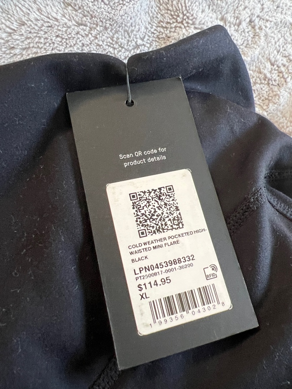 Fabletics Black Cold Weather Pocketed High-Waisted Mini Flare Track Pants - XL